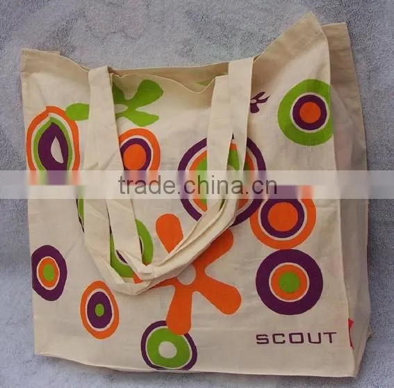 Reusable grocery tote bag big foldable cotton shopping tote bag