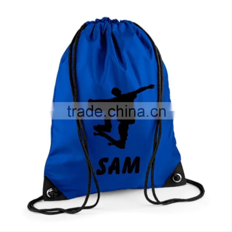New fashion design china wholesale 100% cotton sport drawstring backpack