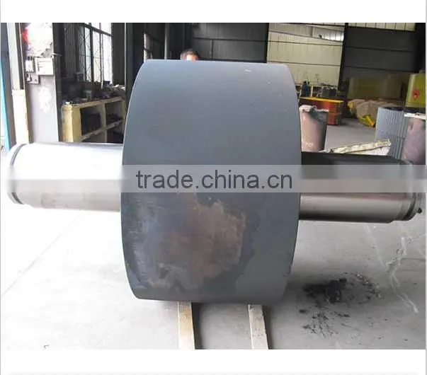 crusher spare part steel casting supporting roller used in cement industry