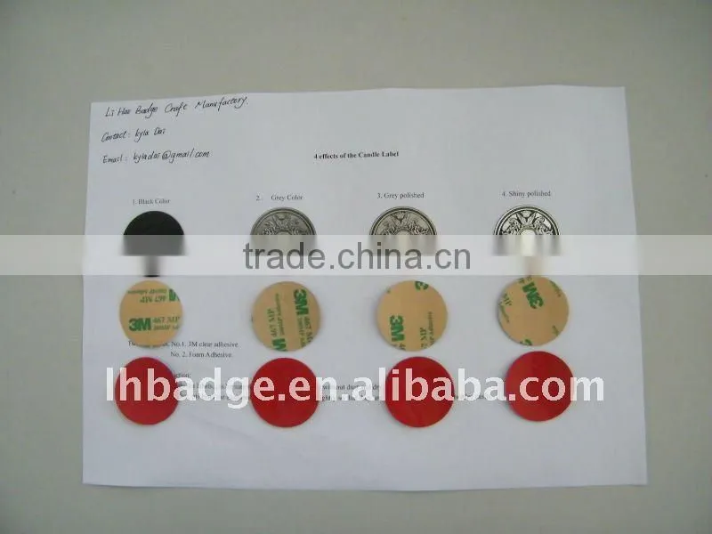 embossed Metallic purfume bottle label