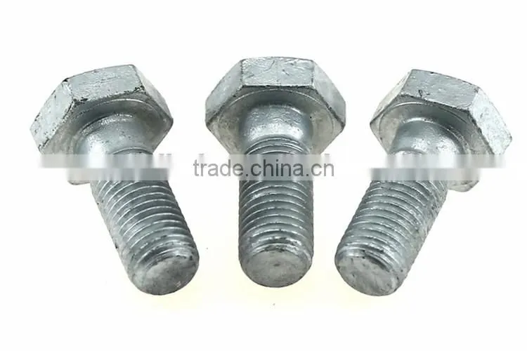 DIN960 coarse metal toggle hex bolt and washer and nut