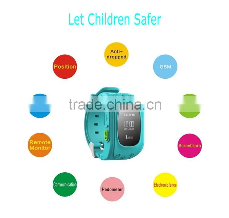 Hot selling Child smart watch phone, for Kids tracking GPS watch, kids smart watch, Geo-Fence smart watch KW-CW5Q