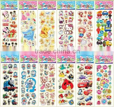 Promotional foam sticker/soft PVC stickers/custom puffy sticker