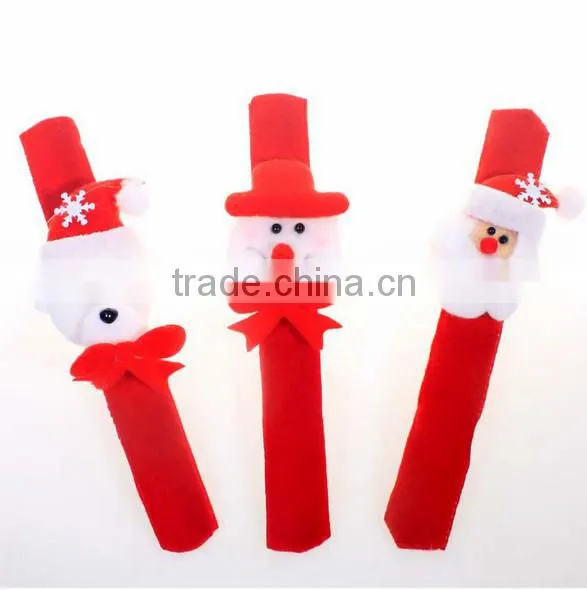 santa clause led light slap bracelets Christmas ornament