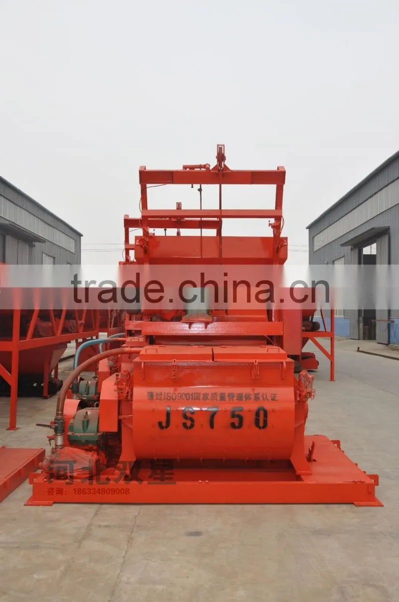 Factory Price Twin Shaft JS750 concrete mixer of High Quality