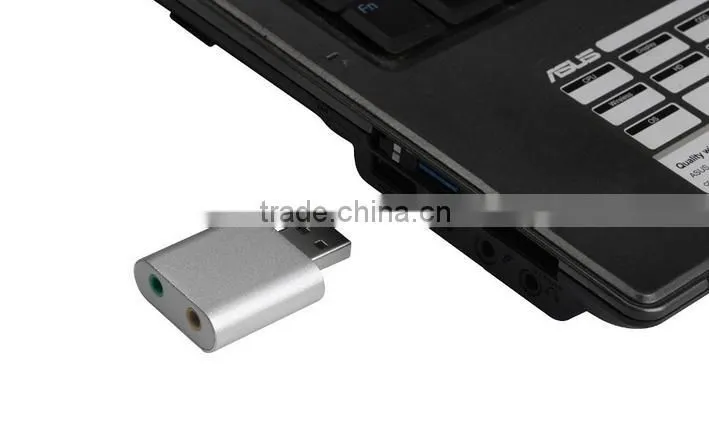 New Aluminum alloy 3.0 USB sound card headphones 3.5mm Jack converter