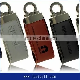 Hot sale new design luxury usb flash drive, Embossed logo leather usb 1GB to 64GB