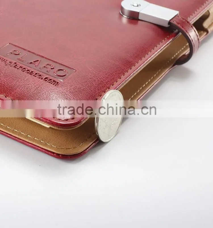 Plaro notebook with pen leather portfolio custom logo