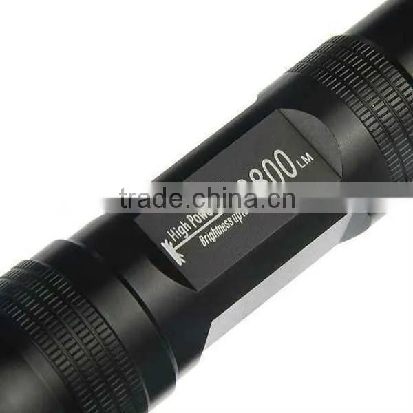 High Power 3800 Lumens LED 5-Mode Aluminum Flashlight Torch Light 2x18650