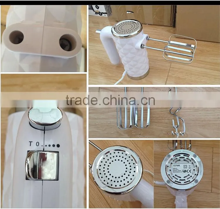 Hot Electric Hand Mixer made in China 5 speed pulse function Patented safe lock eject lever