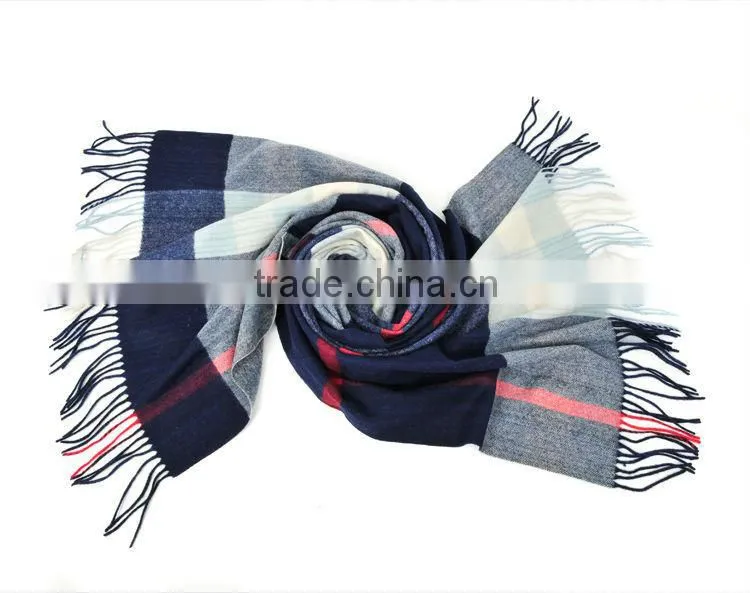 Check Design Wool Shawl/Pashmina shawl