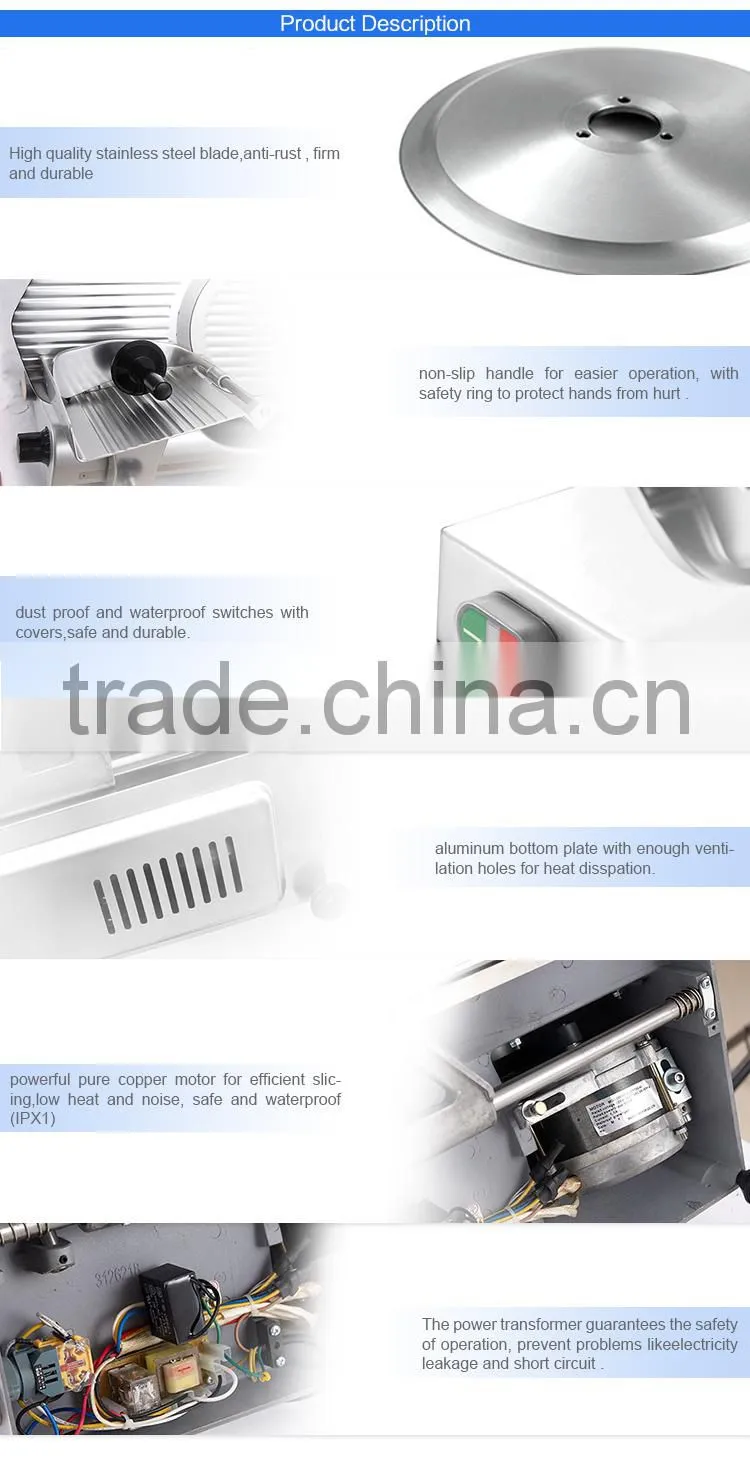 CE Industrial Frozen meat slicer with stainless steel blade