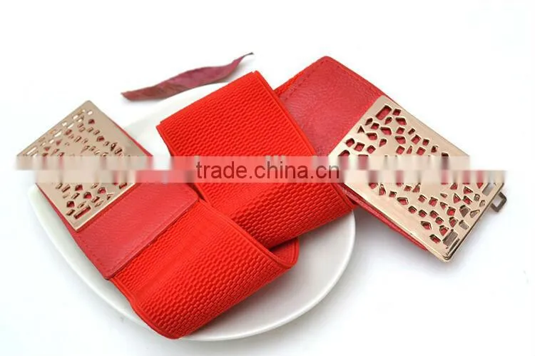 sexy wide waist belt gold metal waist belt for lady