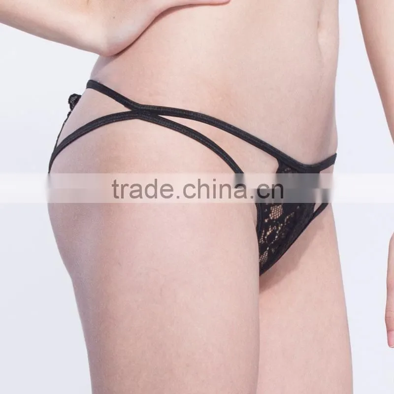 Graceful black sexy see through panty