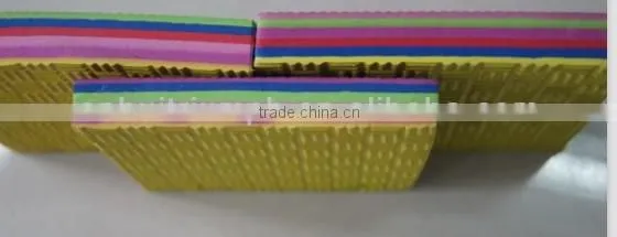 Natural crepe rainbow color rubber sheets with pattern