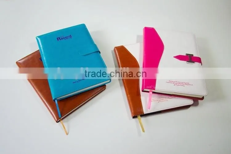 Cutom made business PU hardcover leather notebook