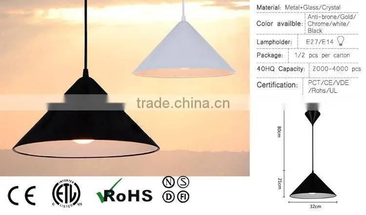 Hanging Lights with single Heads White and black and Modern Style