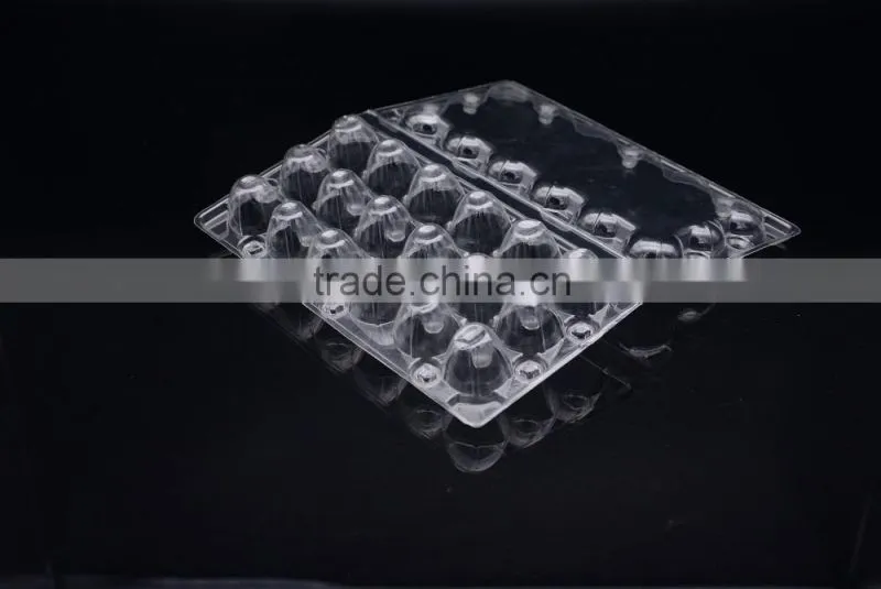 clear plastic quail egg packaging carton with 18 cavities