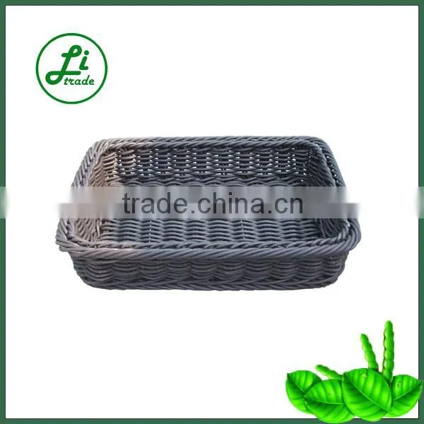 retangular poly rattan basket