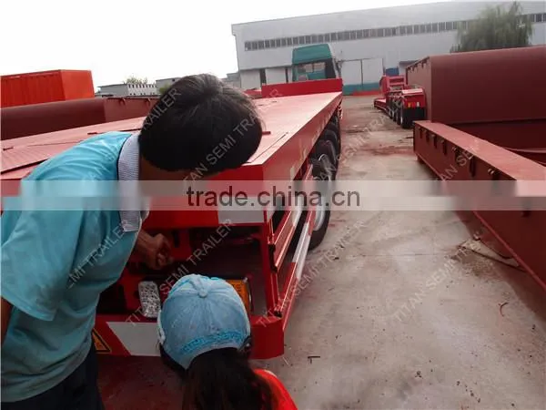 heavy duty 6 axles 60 ton extendable low bed trailer to transport balde