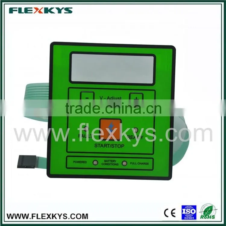 Battery charger metal dome PET keypad matt surface