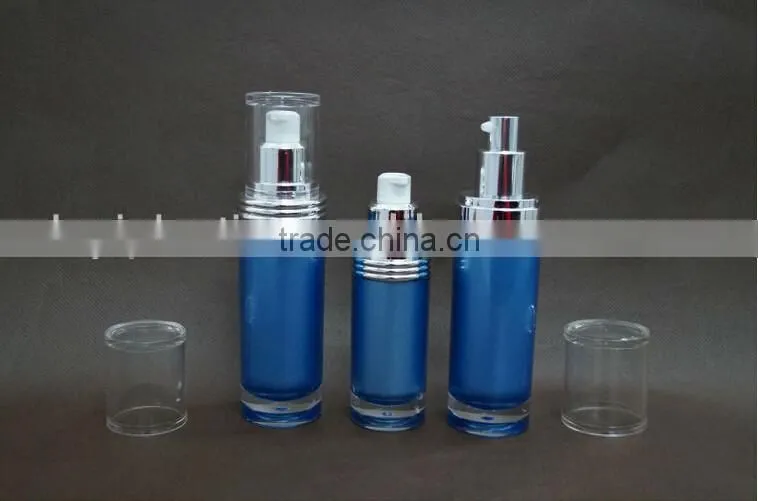 round shape 50g acrylic cream jar plastic bottle cosmetic packaging black color