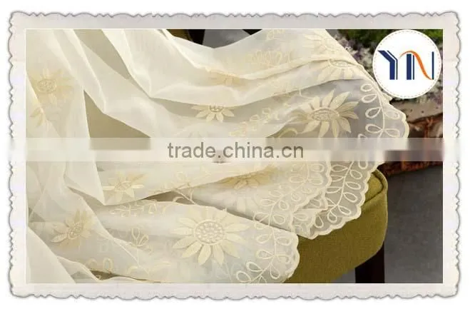 flower embroidery high quality swiss voile lace fabric