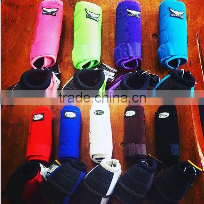 Neoprene brand Horse tendon boots with pvc bag packing