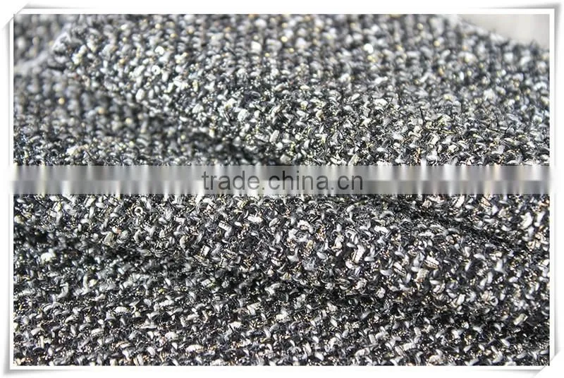 Wholesale Gold Metallic woven jacquard wool fabric, woven dress fabric for Girls