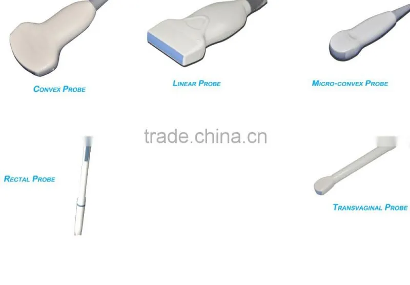 CE approved PC Portable Ultrasound Scanner with 3.5Mhz multi-frequency convex probe RUS-9000A