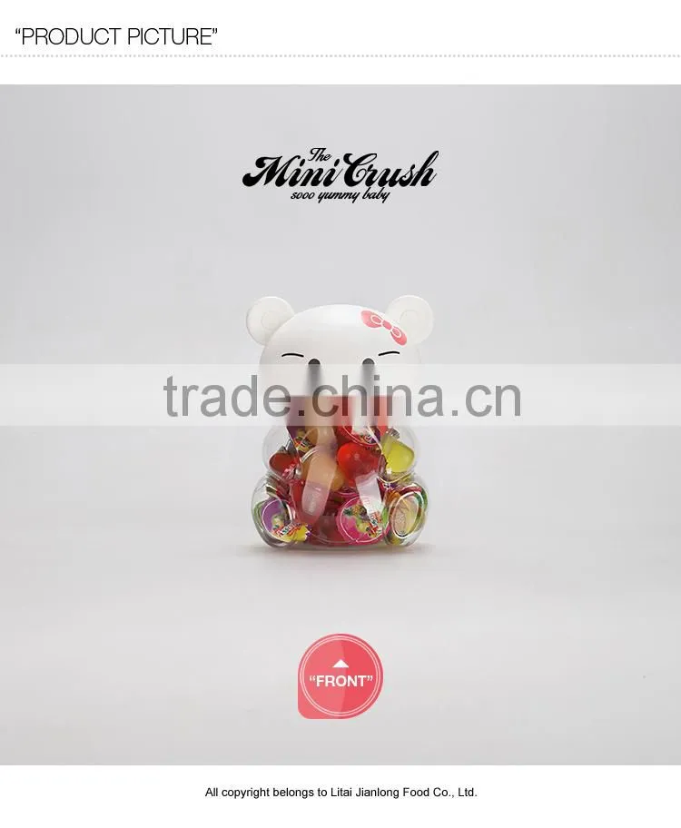 Wholesale chinese candy pink hellokitty candy jar for jelly gummy candy