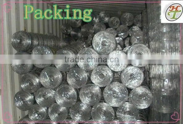 Ranch Woven Field Fence 2.5mm diameter cattle wire fence 1.2m high galvanized surface livestock fencing