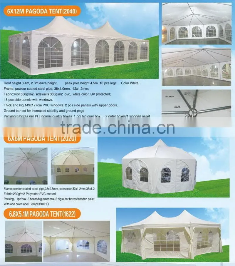 galvanized or powder coated PE PVC steel waterftoof folding tent high quality