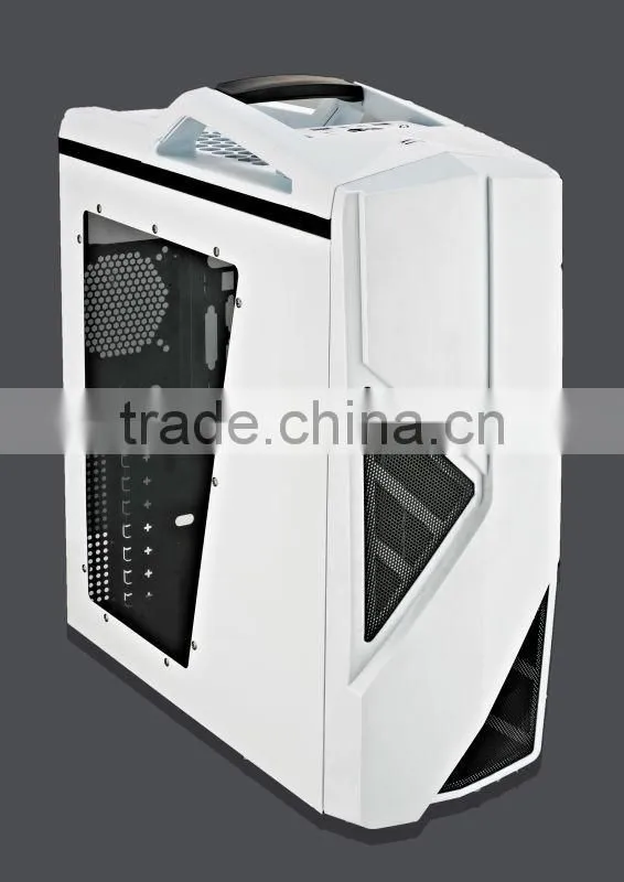New Gaming Computer Case with Water Cooling system 0.55mm SPCC with 8cm Color Fan In the Front