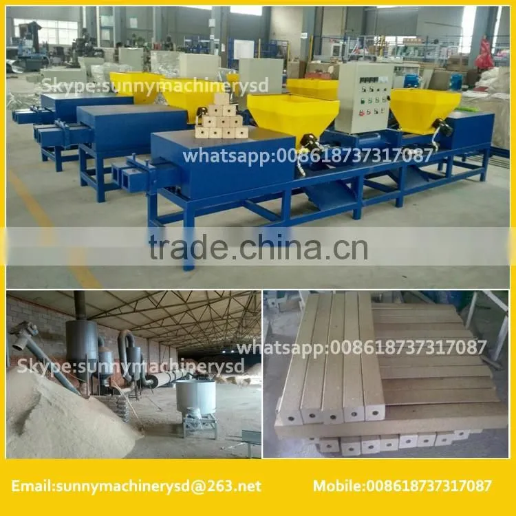hot pressing hydraulic working Wood sawdust block press machine