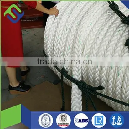8 strand 24mm x 110m nylon rope with splice eyes both ends