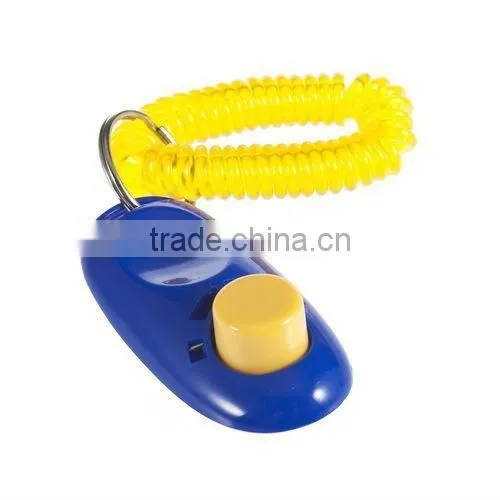 Dog Pet Click Clicker Training Trainer Aid Wrist Strap Colorful