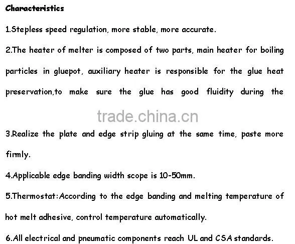 Hot Melt Glue Wood Edge Strip Bonding Machine For Straight And Curved Side