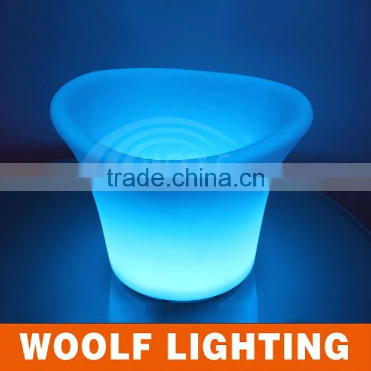 small decorative indoor light up flower pots