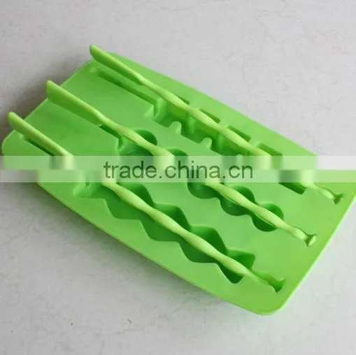 Silicon Ice Cream Mold with Plastic Stick