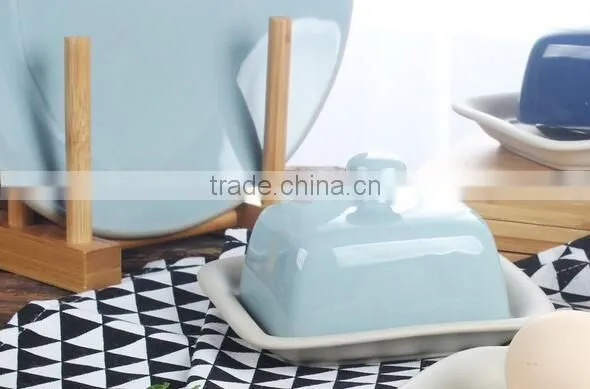 9'' Cearamic butter plate personalized ceramic plates ceramic microwave dish plate