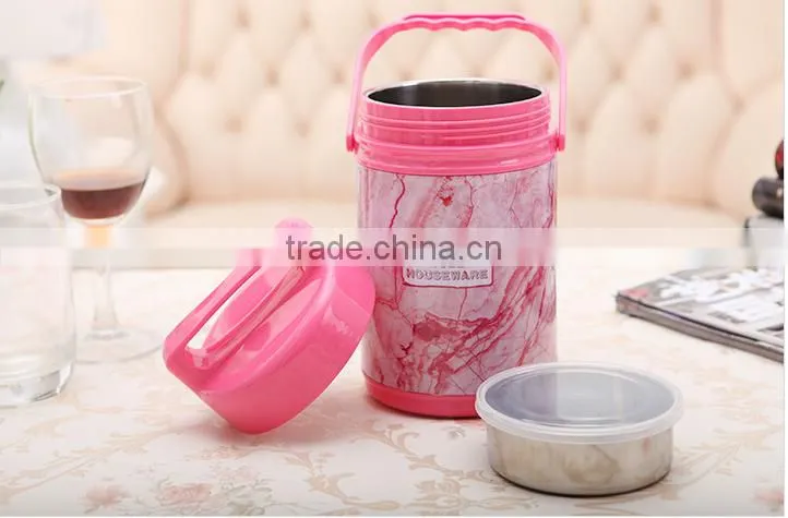 Wholesale stock small order With handle double layers all steel tankbento boxes