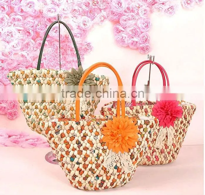 2014 wholesale natural bag shopping bag french straw bag