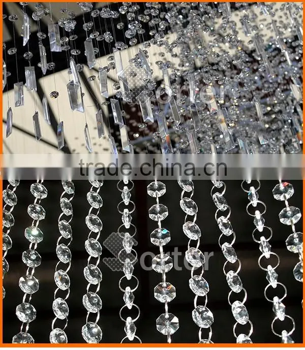Romantic handmade crystal bead curtain wedding decoration