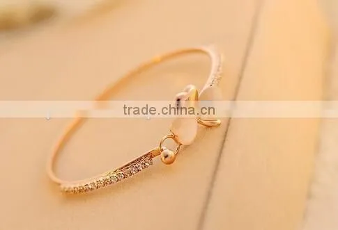 Wholesale stainless steel bracelet opals bangle bracelet