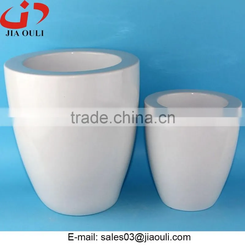 New design Hot sales ceramic wood border flower pot, plant pot