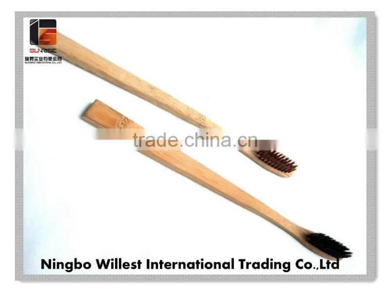 TOOTHBRUSH with different shape bamboo handle