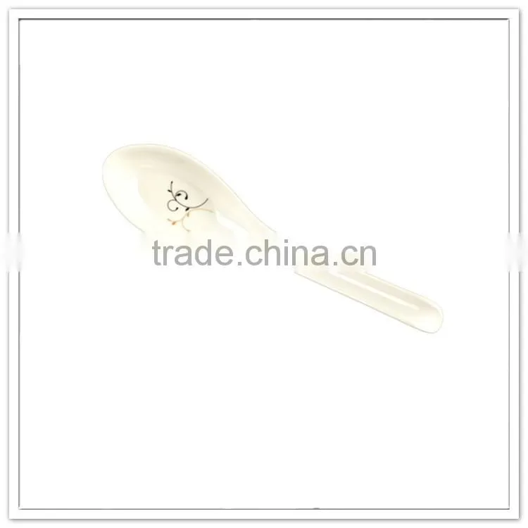 FDA pass food safe A5 melamine fast food restaurant plastic personal spoon, melamine flatware