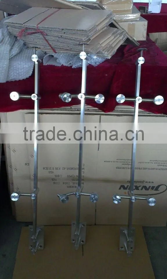 Frameless Stair Railings Stainless Steel Glass Balustrade
