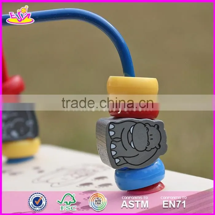 2017 New design children educational mini wooden activity cube for toddlers W11B132